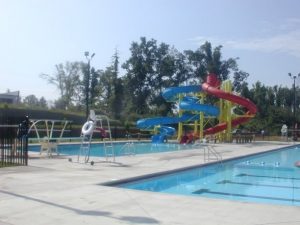 outdoor pools and water slides