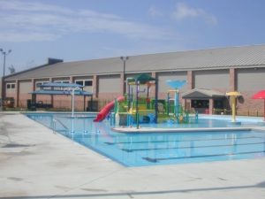outdoor pool and childrens waterpark equipment